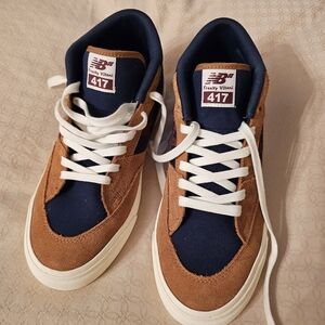 New Balance Brown and Blue Retro Sneakers